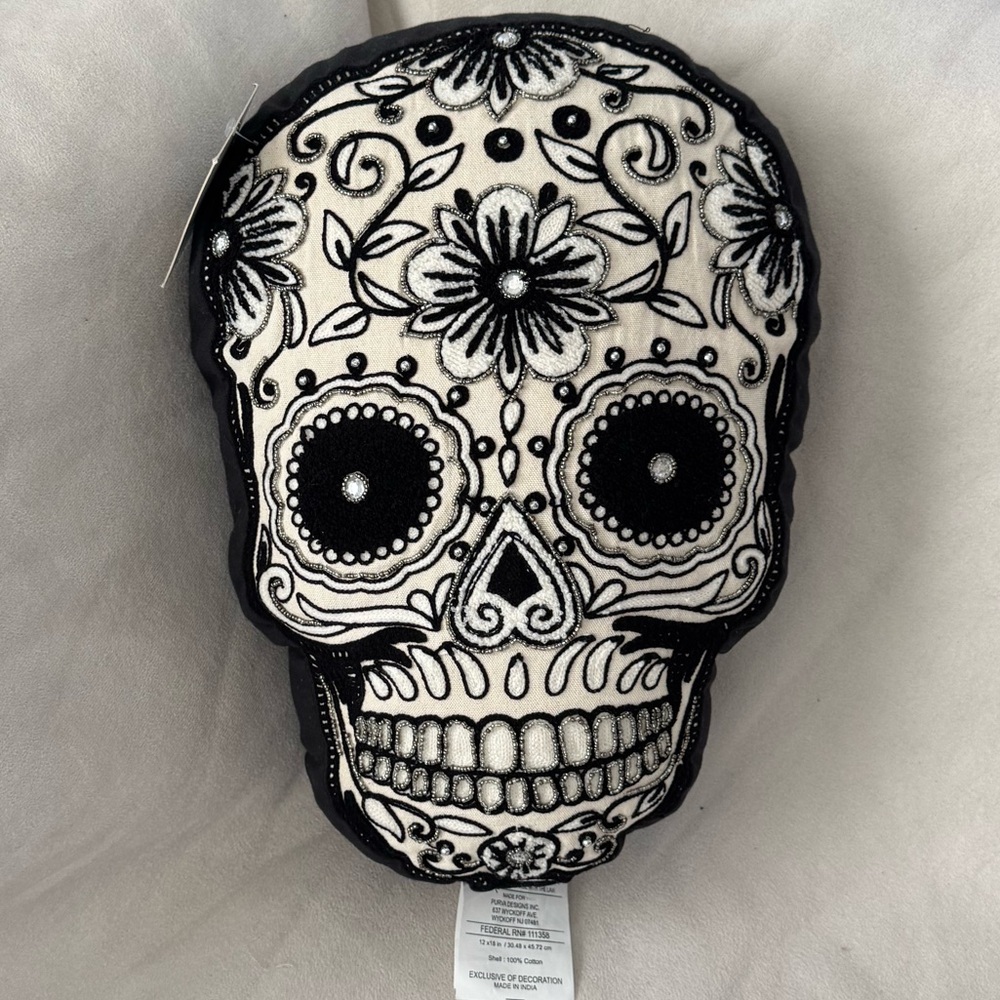 Skeleton Throw Pillow